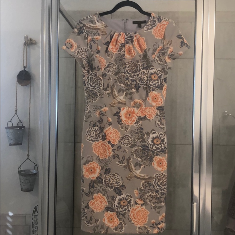 Floral back zip dress